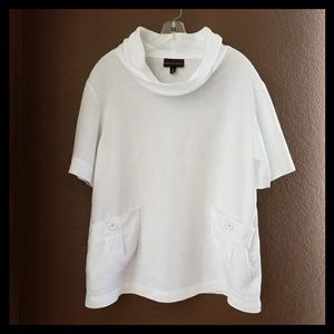 Dana Buchman Linen Cowlneck Tunic